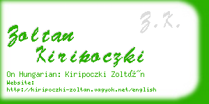 zoltan kiripoczki business card